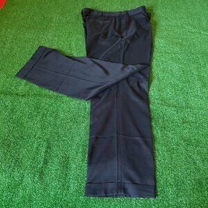 Savane Pleated Classic Fit Comfort Waist Cuffed Hem Black Dress Pants Size 40